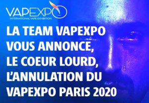Le Vapexpo Paris 2020 est annulé