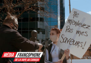 Manifestation contre le Flavor Ban au Québec de la CDVQ