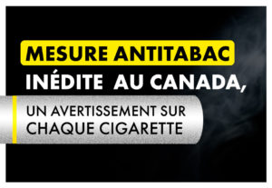 Mesure antitabac inédite : au Canada, un avertissement sur chaque cigarette