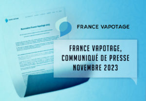 France Vapotage, communiqué de presse novembre 2023